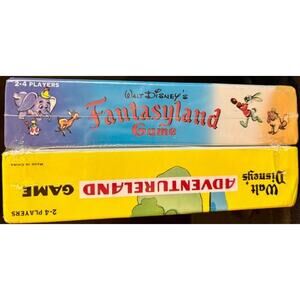 Walt Disney’s Adventureland & Fantasyland Double Set Board Games New Sealed